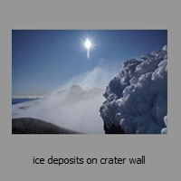 ice deposits on crater wall